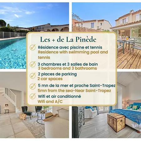 House 3 Bedrooms-3 Bathrooms-swimming Pool-tennis Semesterbostad